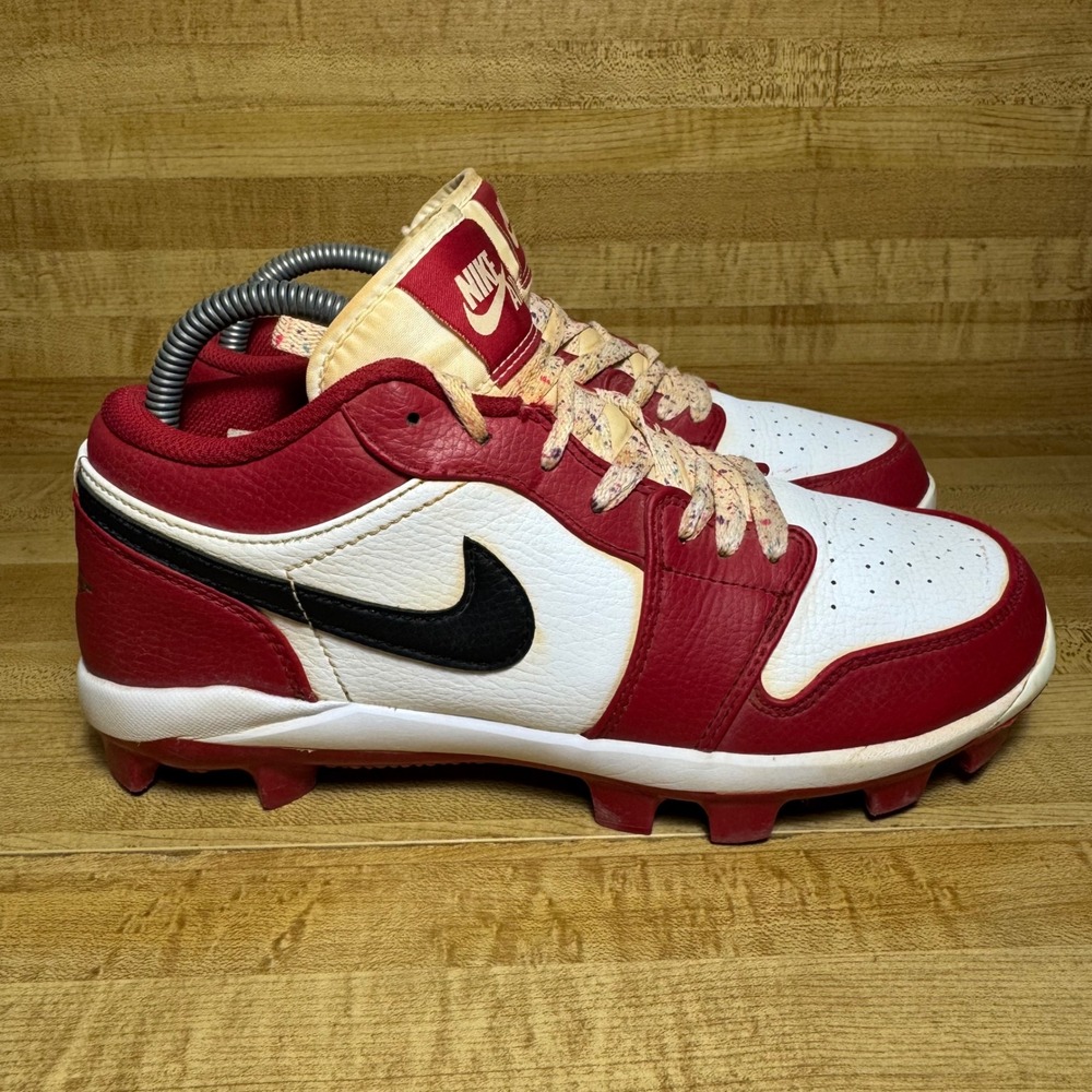 Jordan 1 Retro Low MCS Baseball Cleats Chicago Red White Black CJ8524-611 Mens 7